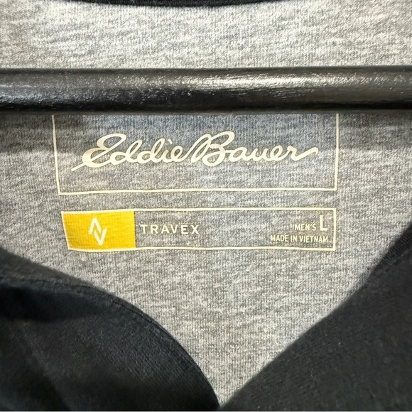 Eddie Bauer Size L FreeDry Classic Black Polo Shirt Size L - Picture 4 of 17